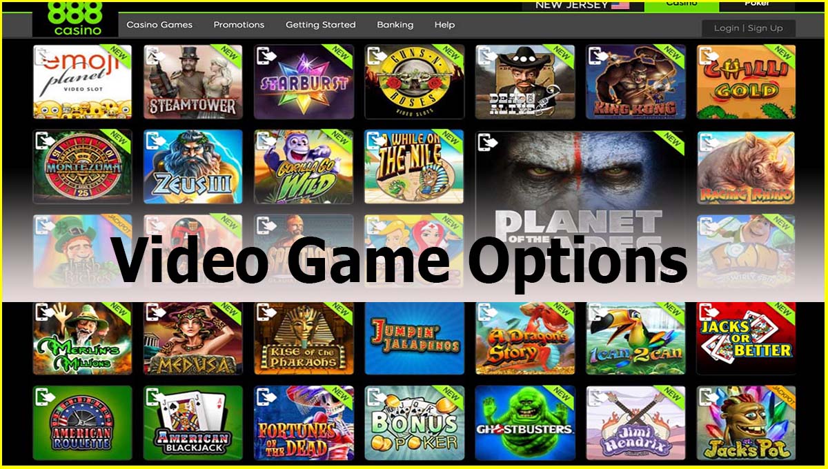 Video Game Options 888casino