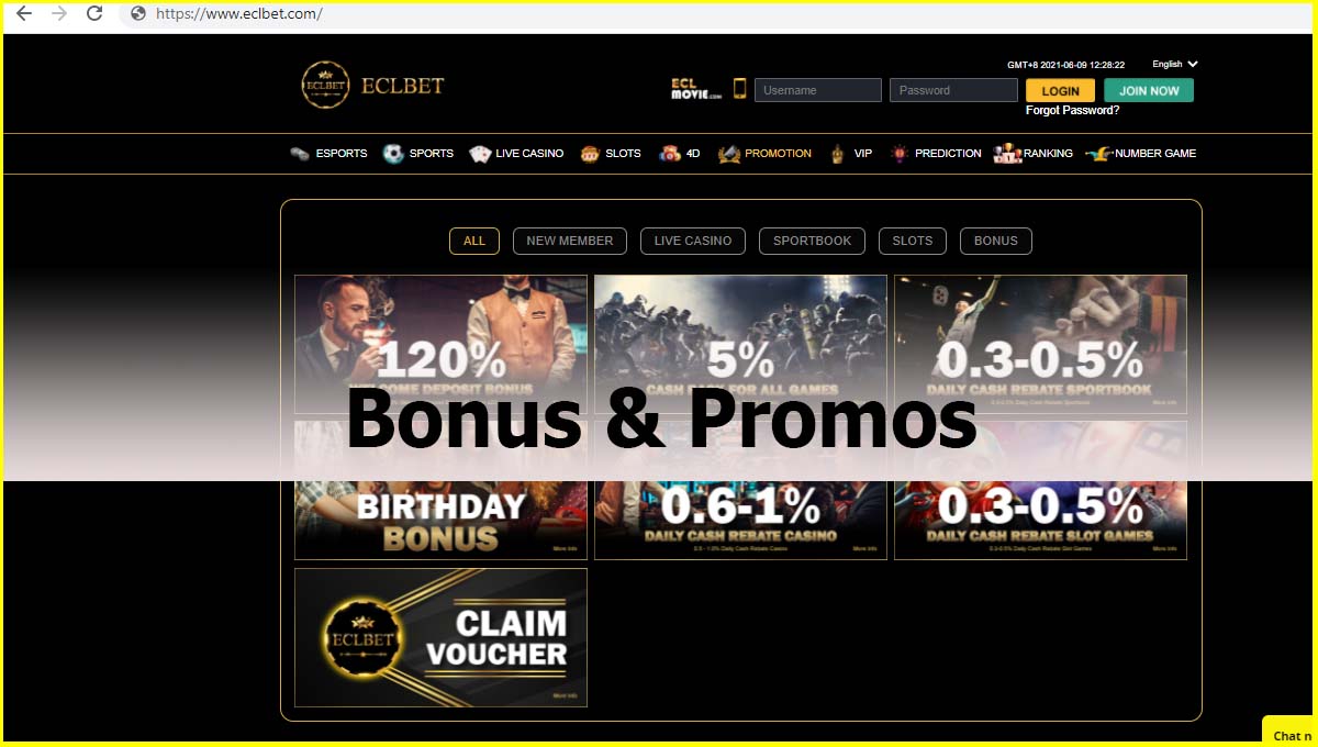 ECLBET Malaysia Bonus & Promos
