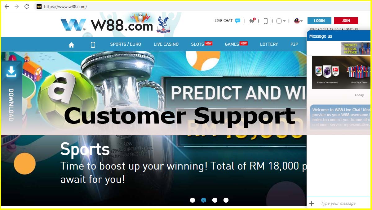 W88 Casino Malaysia Customer Support